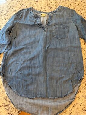 LOFT Outlet Lounge Light Blue Denim Tunic